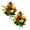 Orange-2Pcs, variant on Artificial Cemetery Flower Saddle, Memorial Rose Bouquet for Grave Headstone, Outdoor UV Resistant Flowers, Realistic Silk Arrangement for Father's Day Decor