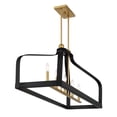 thumbnail image 5 of Sheffield 5-Light Linear Chandelier in Matte Black with Warm Brass Accents, 5 of 6