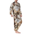 thumbnail image 2 of Wukai Cute Bulldogs Apply Men's Long Sleeve Pajama Set,Long Sleeve Mens Sleepwear with Pockets & Front Fly-X-Large, 2 of 7