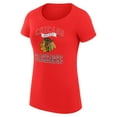 thumbnail image 2 of Women's G-III 4Her by Carl Banks Red Chicago Blackhawks Super-Slim Fit Lightweight Team Logo Graphic T-Shirt, 2 of 3