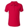 French Toast A9423 Girl's Short Sleeve Picot Polo - Red - 8 - Medium