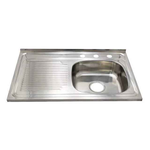 Tarja De Acero Inoxidable Sobreponer Escurridor Izquierdo