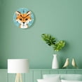thumbnail image 4 of 14 Inch Wall Clock Battery Operated Silent Clock Decorative for Office, Kitchen, Outdoor, Living Room，Cartoon Fox Stylish Illustration, 4 of 4