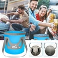 thumbnail image 4 of FHBVT Seau d'Eau Portable Pliable 12L 9.8 Pouces x 9.4 Pouces Pliable Étanche Camping Pêche Randonnée Lavage de Voiture Conteneur de Rangement Multi-Usage Voyage Extérieur Seau pour Jardin Plage Pique-Nique, 4 of 7