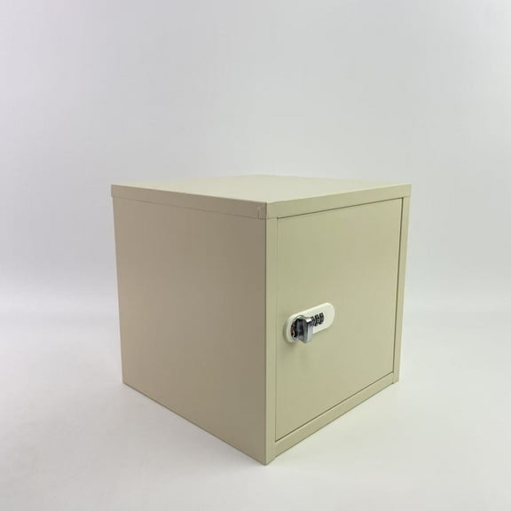 SMARTREST Lockers,Lockable Storage Cabinet Metal Lockable Steel Storage Cabinet Organizer Lockers for Employees Vertical Metal Cabinets End Side Table Steel Bedside with Shelf(Khaki)