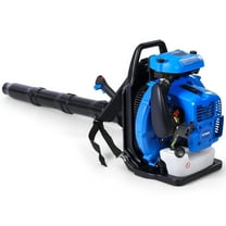 75.6CC 49N Powerful Backpack Leaf Blower Gas-Powered, 912CFM 206MPH 6.0HP Heavy-Duty Gas Blower w/Large 2-Stage Air Filter, Pro-Grade 2-Stroke Gas Leaf Blower for Lawn Care, Snow Removal