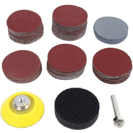 

2 inch 100PCS Sanding Discs Pad Kit for Drill Grinder Rotary Tools with Backer Plate 1/4inch Shank Includes 80-3000 Grit Sandpapers