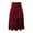 Red, variant on Dpytoraw Women's Satin High Waist Hidden Elasticized Waistband Flared Casual A Line Midi Skirt
