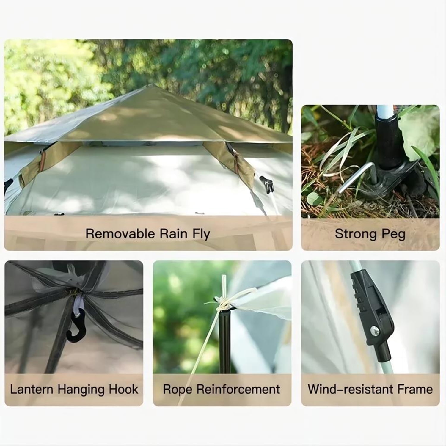 Mapskey 4-6 Person Tents for Camping,Portable Waterproof Large Glamping Tents for Outdoor Family