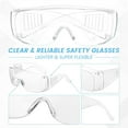 thumbnail image 4 of Clear Safety Glasses bulk, Lightweight Protective Eyewear For Men Women, Over Goggles Impact Scratch Resistant, 4 of 8