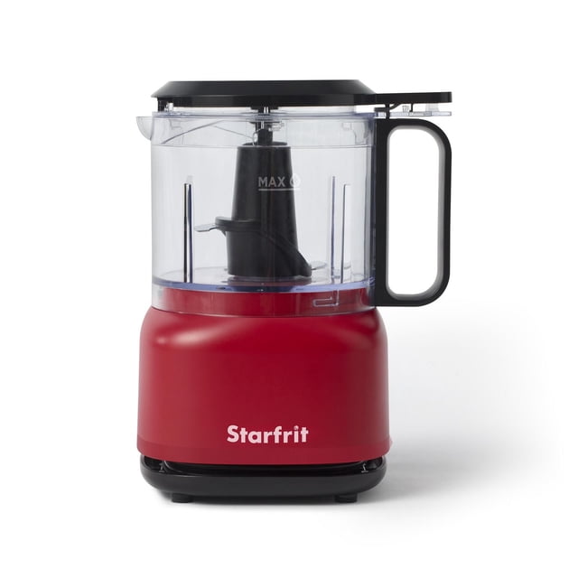 Starfrit Electric Food Chopper, 3.5-Cup BPA-Free Bowl, Stainless Steel Blade, One-Touch Pulse & On Modes, Compact Design, Dishwasher-Safe Parts, Non-Slip Feet, Easy Cord Storage