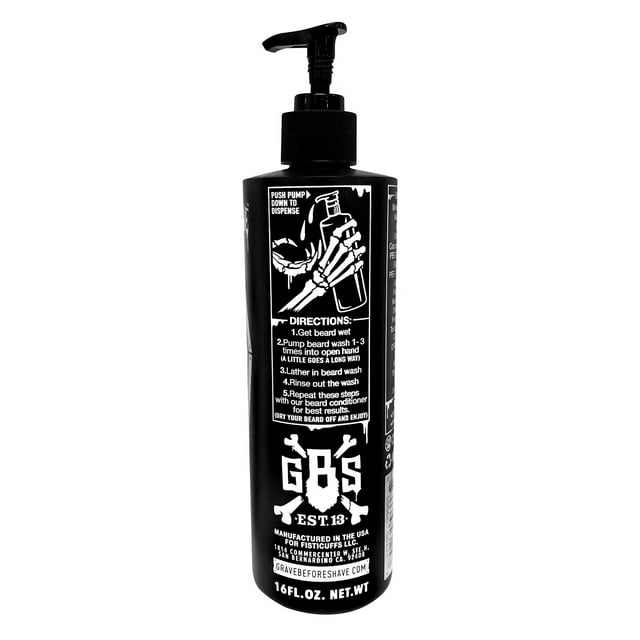 Grave before Nettoyant pour Barbe Rasage 16 oz, à Pompe