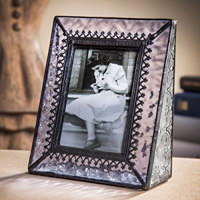 Cute Pic Frames j devlin pic 376-2535 vintage purple glass picture frame table top photo frame school photos 2 1/2 x 3 1/2 keepsake gift ()