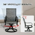 thumbnail image 5 of Patio Swivel Chairs Set of 8, Outdoor Dining Chairs with All-Weather Textilene Mesh and Metal, High Back, Patio Swivel Chairs for Patio, Deck, Garden, and Backyard（Gray）, 5 of 7