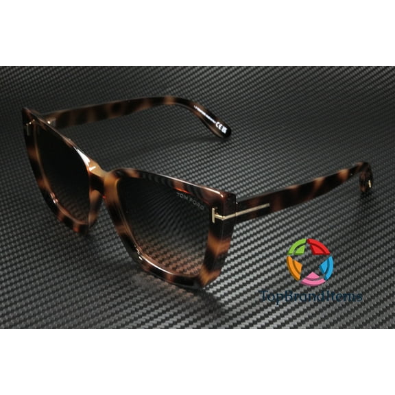 TOM FORD Scarlet-02 FT0920 53P Shiny Havana Grad Teal 57 mm Women's Sunglasses