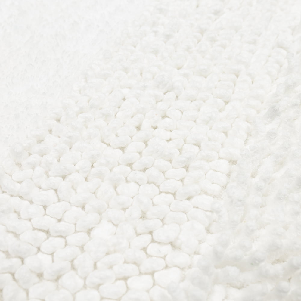 Mohawk Home Plush Cotton Fade/Stain Resistant Non-slip Machine Washable Bath Mat, Artic White, 2' 3" x 3' 9"