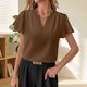 thumbnail image 2 of Camisetas de Mujer Suelto Ajuste Cuello Casual Lindo Impreso Suelto Blusa de Verano de las Señoras Superior, Tops de Verano de las Mujeres Suelto Ajuste, 2 of 8