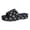 Black, variant on Ripped Checkered Denim Platform Slippers Sandals for Women Trendy Casual Plaid Chunky Footbed Flatform Slip on Comfortable Walking Flat Backless Slides 2026 Summer Blue Size 6.5