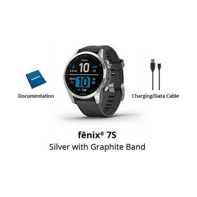 Garmin fenix 7S 42mm Multisport GPS Smartwatch, Silver with Graphite Band - Shop Black Friday Deals for 2024! - Walmart.com Garmin fenix 7S 42mm Multisport GPS Smartwatch, Silver with Graphite Band - Shop Black Friday Deals for 2024! - Walmart.com