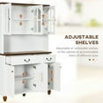 thumbnail image 4 of GVN Kitchen Pantry,Kitchen Buffet with Hutch 6 Door 2 Drawer Adjustable Shelves, White, 4 of 6