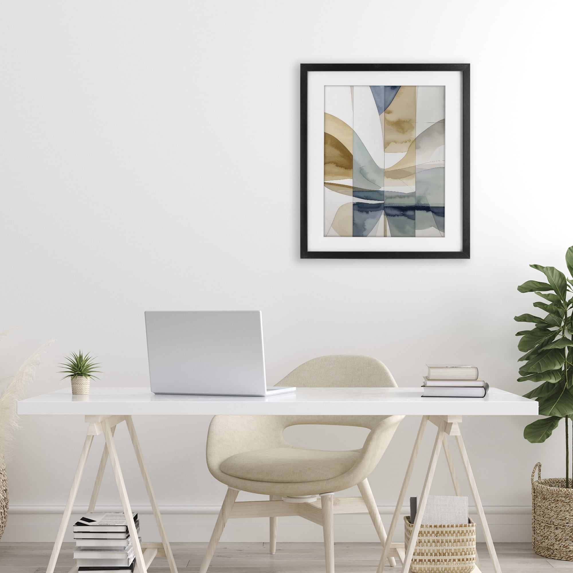 Stupell Industries Geographic Fluid Abstraction Black Framed Print Under Glass, design by Alonza Saunders
