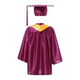 thumbnail image 4 of Zaldita Kindergarten Graduation Gown Cap Set Toddler Children Preschool Church Robe Uniform Outfit Burgundy 24, 4 of 5