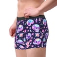 thumbnail image 2 of Sikiie crystal Skull flower cool Print Men's Boxer Briefs, Elastic Waistband Boxer Briefs Leggings-Small, 2 of 5