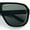 Matte Black - Black, variant on Mens Large Tempered Glass Lens Racer Plastic Manly Sunglasses Matte Black