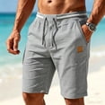 thumbnail image 5 of Yievot Casual Shorts for Men Drawstring Elastic Waist Knee Length Summer Vacation Travel Shorts, 5 of 5