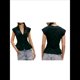 thumbnail image 3 of Blusa de Corta con Botones y Dobladillo con Volantes para Mujer, Estilo Bohemio Y2K, Estilo Cárdigan con Ribete de Encaje, para Verano Negro S, 3 of 7