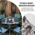 thumbnail image 2 of Blue White Daisy Round Tablecloth for 45-54 Inch Tables,Fitted Table Cover with Elastic Edge,Vintage Farmhouse Butterfly Floral Wood Waterproof Outdoor Table Cloth Protector for Patio Garden Dinner, 2 of 9