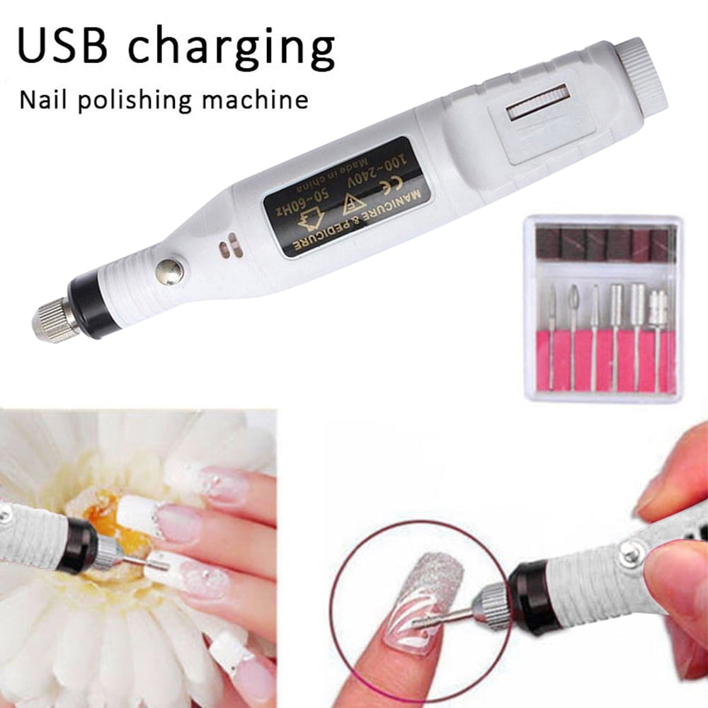 Nail File Drill Kit Electric Manicure Pedicure Acrylic Portable Salon