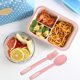 thumbnail image 5 of Fiambrera Bento Box con 3 Compartimentos Y Cubiertos, Snack Box De 1400 Ml, Calentamiento Por Microondas para Niños Y Adultos, 5 of 8