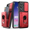thumbnail image 3 of Innens Case with 2Pcs Screen Protector for Samsung Galaxy S24 Ultra/S24 Plus/S24 Card Slot Wallet Finger Ring Holder Cover, Red, 3 of 18