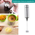 thumbnail image 2 of MasteelfCA Stainless Steel Electric Milk Frother Three Layer Spring Wires Handheld Espresso Mixer Coffee Stirrer Without Battery for Home Cafe Kitchen (Silver), 2 of 5