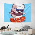 thumbnail image 6 of Xecao Sushi Salmon Surfing Print Tapestry, Wall Hanging Room Funny Decor, Backdrop Room Decor for Bedroom Living Room dormitory, 6 of 8