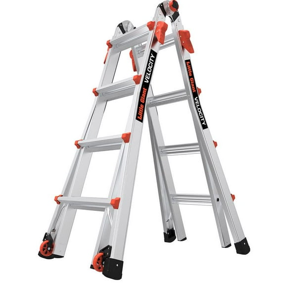 Little Giant Velocity 17 ft. H Aluminum Extension Ladder Type IA 300 lb.