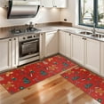 thumbnail image 3 of Kitchen Rugs Sets Of 2,Red Christmas Gingerbread Man Pattern Anti Fatigue Kitchen Mat Rugs Non Slip Washable,Decorative Kitchen Floor Mats for Kitchen,Sink,Laundry,17"X47", 3 of 5