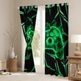 thumbnail image 3 of Manfei Futuristic Green Game Console Blackout Curtains Set of 2 (52x84 Each), Psychedelic Honeycomb Window Curtains, Teens Kids Boys Curtains and Drapes, Living Room Curtains Decor, 3 of 6