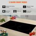 thumbnail image 5 of VEVOR Electric Cooktop, 2 Burners, 24'' Induction Stove Top, Built-in Magnetic Cooktop 1800W, 9 Heating Level Multifunctional Burner, LED Touch Screen w/ Child Lock & Over-Temperature Protection, 5 of 9