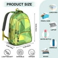 thumbnail image 5 of Green and Yellow Modern Art Geometric Backpack for School,Cute School Bag,Schoolbag with Adjustable Shoulder Straps & Padded Back,16.9 Inch, 5 of 5