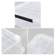 thumbnail image 2 of Plastic Underbed Storage Box, 40 Quart Clear Shallow Box with Wheels Set of 3, 2 of 7