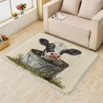thumbnail image 1 of Cartoon Cow Area Rug 3x4, Cute Cow Rugs for Bedroom, Non Slip Stain Resistant Machine Washable Low Pile Super Soft, Funny Aniaml Cow Carpet for Home Decor 17&-83, 1 of 7