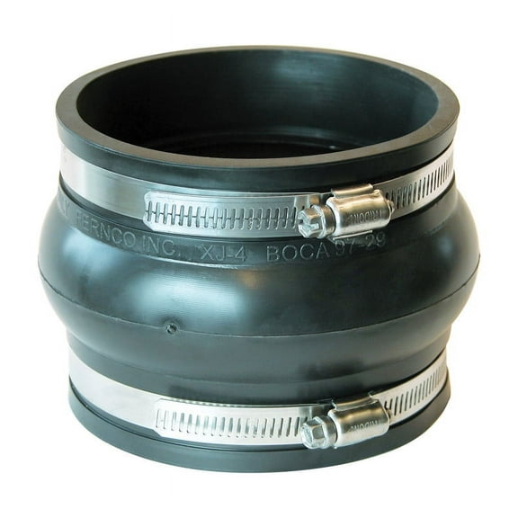 Fernco Schedule 40 4 in. Hub x 4 in. Dia. Hub PVC Expansion Coupling