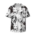thumbnail image 4 of Uemuo Labrador Retriever Dog Pattern Cotton Linen Short Sleeve Shirts,Casual Lightweight Button Down Shirts,Vacation Beach Summer Tops-3X-Large, 4 of 7