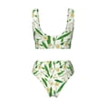 thumbnail image 6 of Rocae Tulips Flowers for Bikini Set for Women Two Piece Sexy High Swimsuits Split Crossover Bikini X-Large, 6 of 9