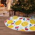 thumbnail image 5 of Rateoe Strawberry Lemon Pattern Christmas Tree Skirt with Ties , Christmas Tree Decorations, Farmhouse Christmas Decor Xmas Holiday Decorations-30", 5 of 6