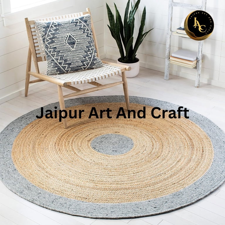 Unique Loom Braided Jute RET-NAT3 Natural Area Rug 2' Round Unique Loom Braided Jute RET-NAT3 Natural Area Rug 2' Round