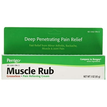Perrigo Muscle Rub, Pain Relieving Cream, Extra, 3 (Best Otc Muscle Rub)