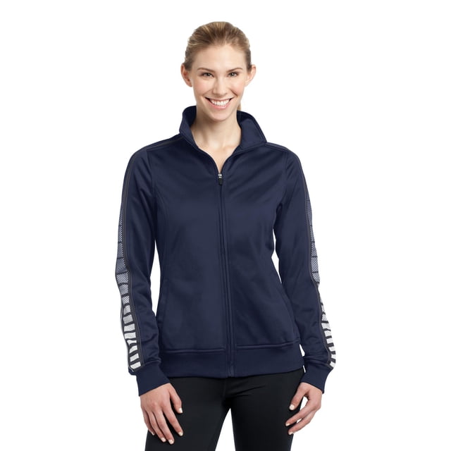 SPORT-TEK Chaqueta de chándal Tricot con sublimación de puntos para mujer XL Azul marino/Gris hierro deporte-tek LST93
